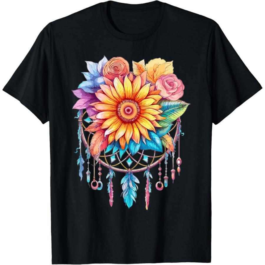 Sunflower Dream Catcher T-Shirt XXXXXL чёрный