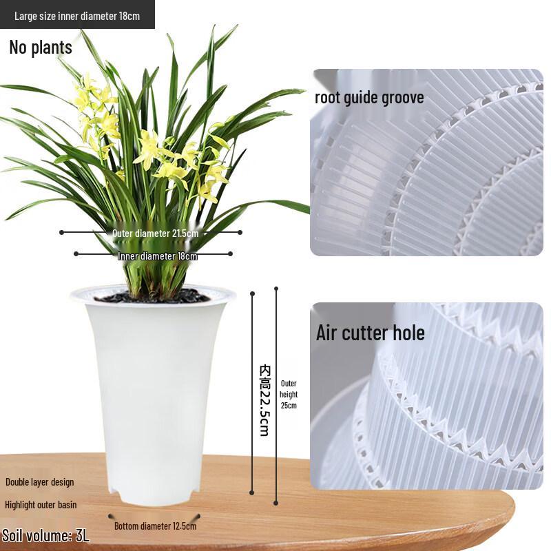 Юйчжусюнь HC Двухслойный смоляной цветочный горшок