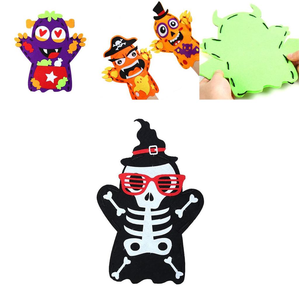 Halloween Puppet Gift For Kids Handmade Diy Material Pack For Kindergarten Dress Up Props