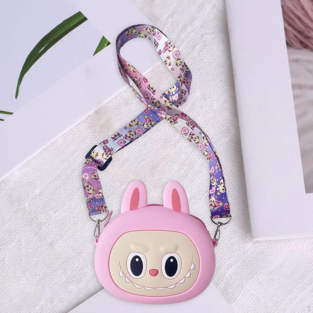 Kids Cute Small Purse Cool Silicone Bag for Everyday Wear Commuting Vacation Pink