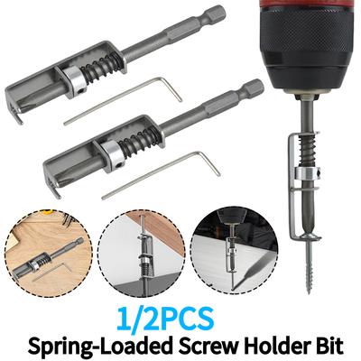 Spring-Loaded Screw Holder Bit Wear Resist Anti-Drop Screwdriver Bit Universal Screw Retaining Tool for Electricians Mechanics