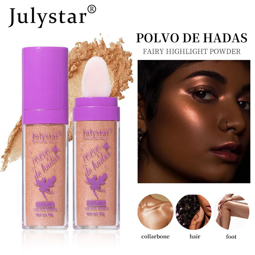 Make-up Fee Pat Puder Set Gesicht Dreidimensionales Contouring Glitzer Körperaufhellung Perlmuttfarbenes Highlight-Puder Set