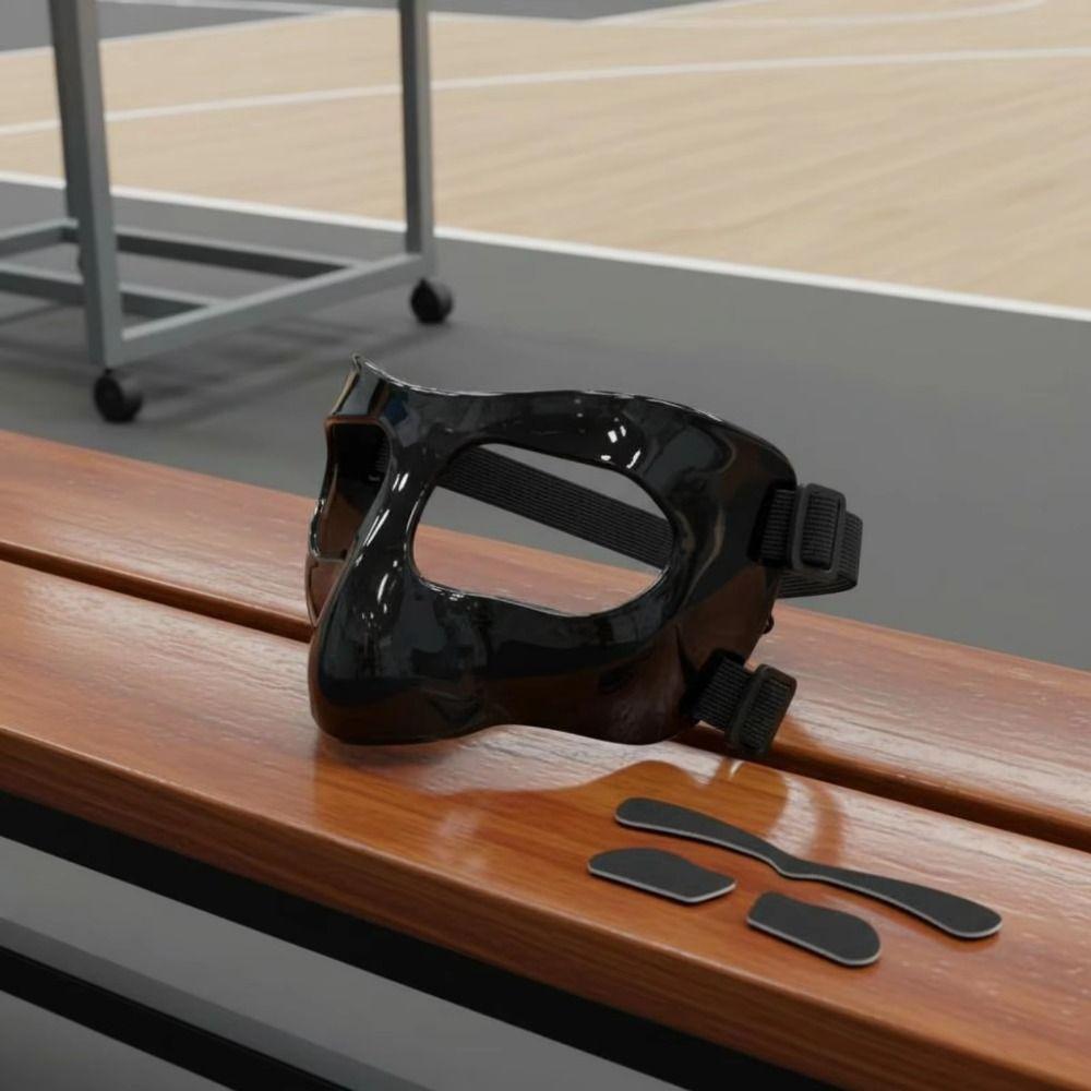 Adjustable Basketball Face Mask Elastic Strap Face Guard Durable Nose Protector  Game Collision