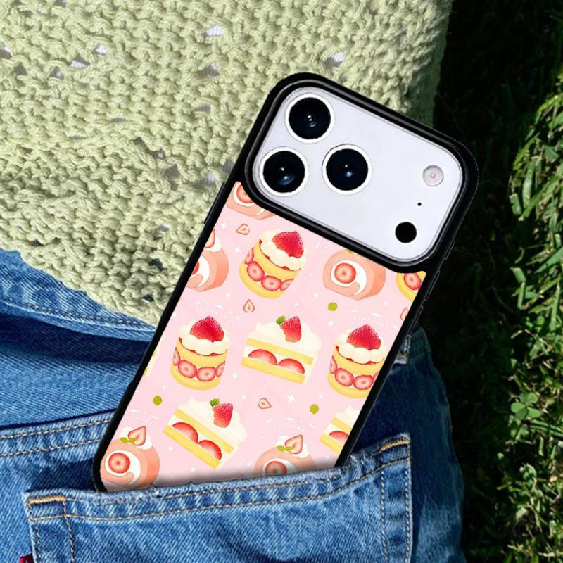 Cake Illustration Phone Case Cover for IPhone 11 12 13 14 15 16e 17 Pro Max Coque for IPhone 17 Air