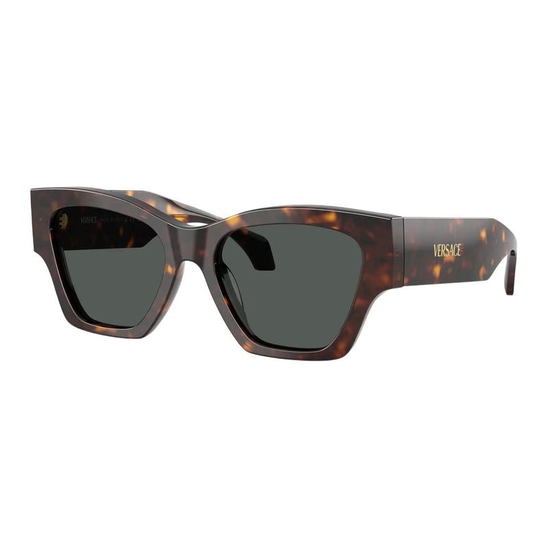 Versace Daily Heritage Acetate Square Sunglasses Women's Dark 31036693 VE4492U 108/87-Dark Havana 53mm
