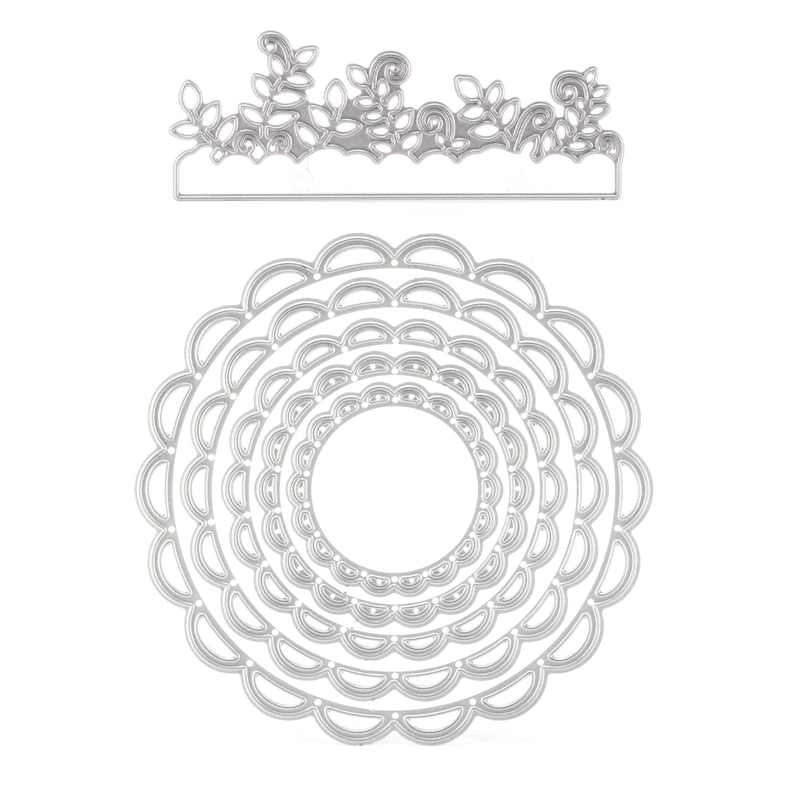 

2pcs Metal Die Cutting Carbon Steel Durable Practical Carving Mould for Craft Projects