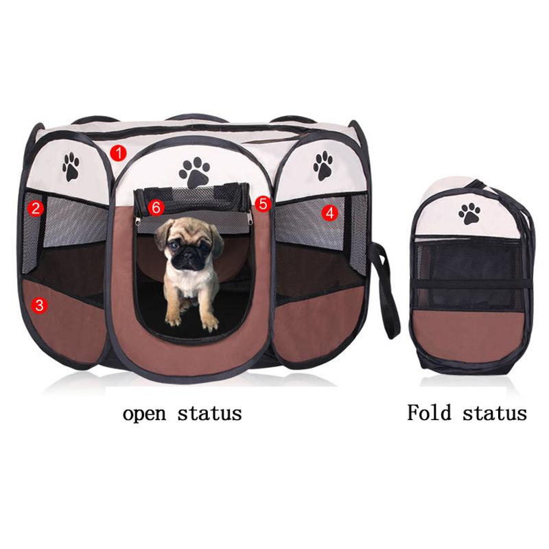 Fashion Dog Bed Kennel Puppy Lovely Cats House Dog Playpen Folding Portable Pet Fence Oxford Carrying Bag Pet Supply