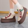 Snow boots women's winter velvet thickened new thermal cotton shoes Velcro thick sole high top