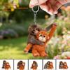 2D Monkey Keychains Cute Gorilla Keychain Hanging Ornament For Bag Backpack Gorilla Doll For Children'S Day Present Car Accessories