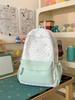 Schoolbag milky white fresh floral cute bear patchwork student backpack for students and healing style gentle bestie travel mini backpack