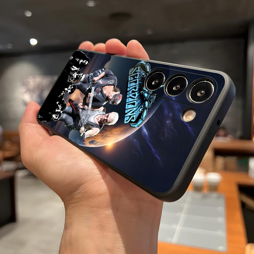 S-Scorpions Band Phone Case For Samsung A56 A36 A26 A16 A15 A25 A35 A55 A14 A34 A24 A54 Black Soft Shell