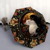 Cats, FloralThemed Automatic Opening and Closing umbrella - 8 Ribs, Suitable for Leisure and Going Out, Outdoor Accessory, Gothic Style, Fas