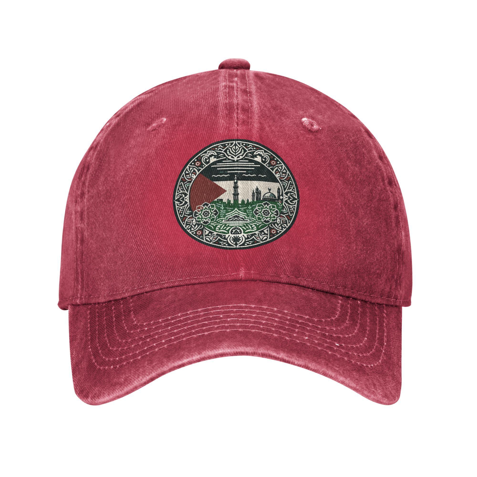 Palestine Flag Al Aqsa Al Quds Jerusalem Baseball Cap Sun Outdoor Gym Adjustable Washed Trucker Hat Unisex Design Baseball Caps One Size