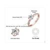 JewelryPalace Moissanite D 0.5ct 1ct 1.5ct 2ct 3ct Round S925 Silver Wedding Engagement Ring for Women