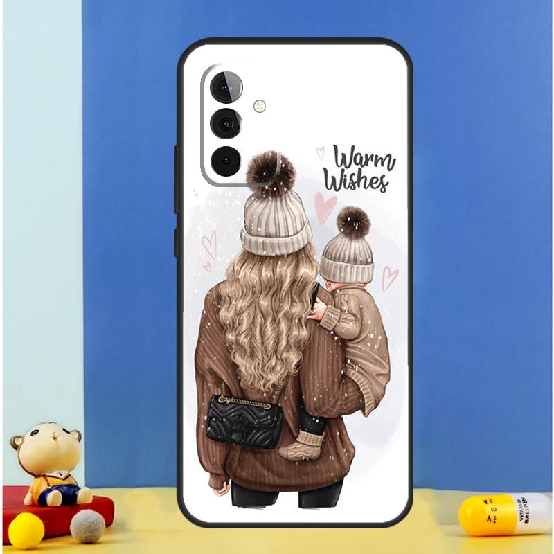 Super Mom Baby Girl Son Daughter Case For Samsung Galaxy A06 A56 A16 A36 A55 A35 A33 A53 A13 A23 A17 A54 A34 A14 A52 A32 A15