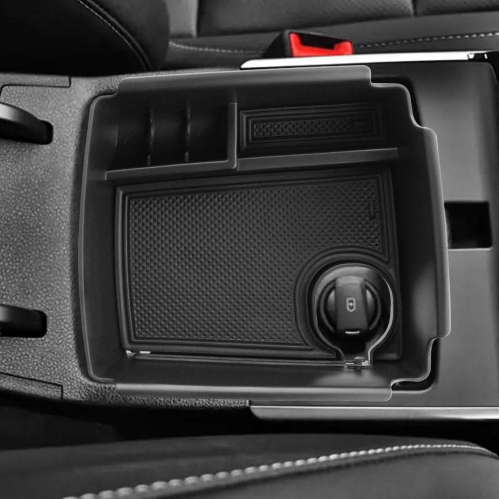 LHD Car Console Storage Organizer Tray Armrest Box for Kia Niro EV 2019-2021 Black Plastic Interior Accessories Storage Boxes