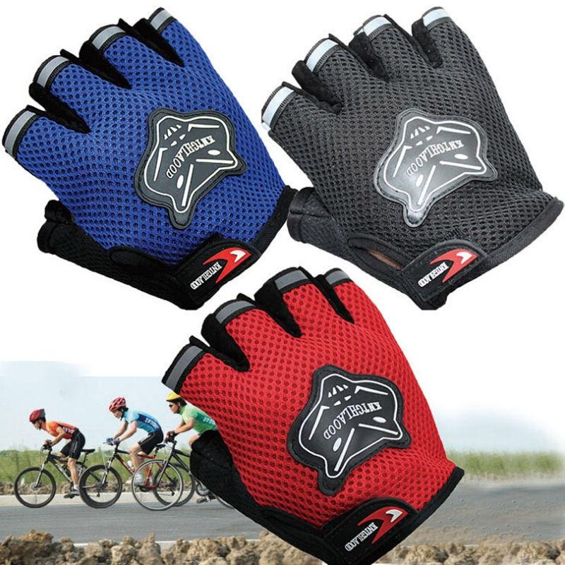 Outdoor Sports Racing Cycling Motorcycle Bike Bicycle Half Finger Gloves Mens