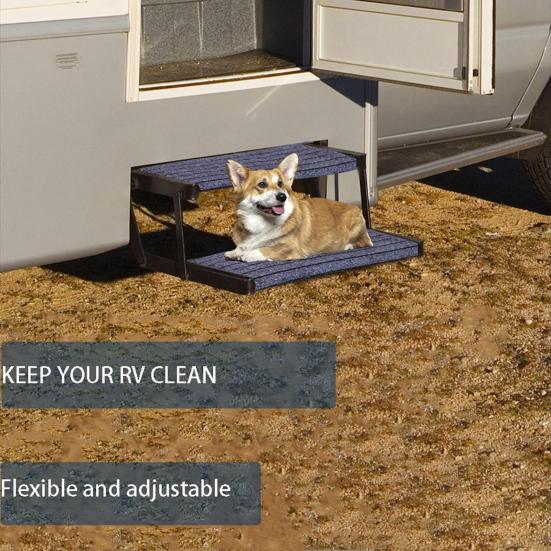 RV Step Cover Wear Resistant Anti-Slip Design Washable Easy To Clean Universal Fit RV Step Rug Stair Cover Protector