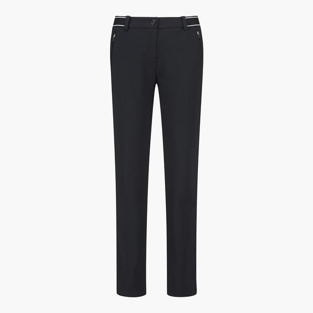 LECOQ GOLF Women'S Side Band Zipper Point Bonded Slim Straight Pants (Gp422Lpto1)