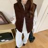 New coat women's vest feeling women's down cotton vest short sleeveless outer vest stand-up collar design casual
