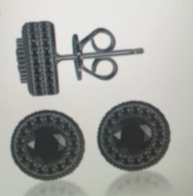 New Hong Kong Style Full Diamond Round Stud Earrings for Women - European & American High-End Hollow Design, Innovative and Stylish Jewelry