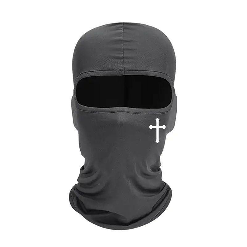 1Pcs Cross Riding Helmet Headgear Breathable Black Balaclava Face Mask Moisture Wicking For Cycling Hiking Outdoor Headgear