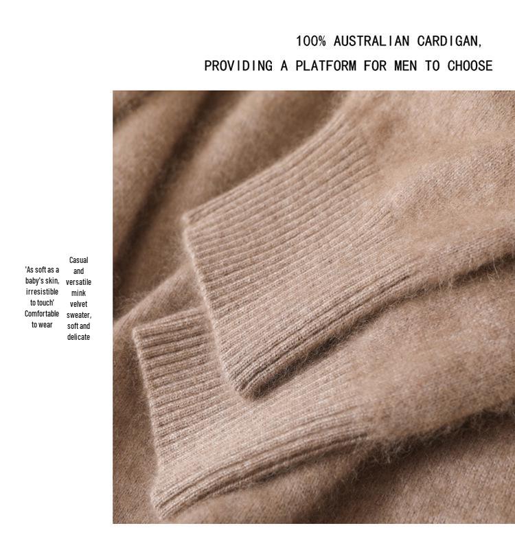 Men's Luxury Cashmere Knit V-Neck Sweater - Autumn/Winter Collection