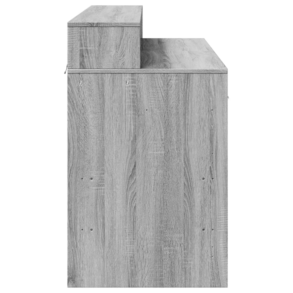 LED Desk Gray Sonoma 120x55x91 cm Particleboard