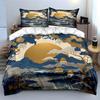 "Oriental Landscape Art Decor 3PC" Multiple Sizes Kid's and Adults' Bedroom Exquisite 3PC Bedding Set Gift