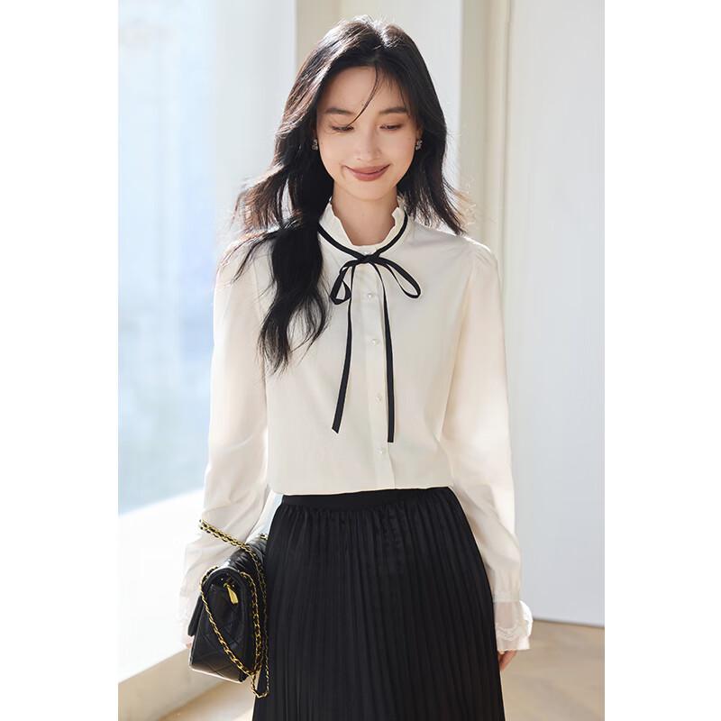 VICTORIA&VERA Women's French Palace Style Lace Blouse