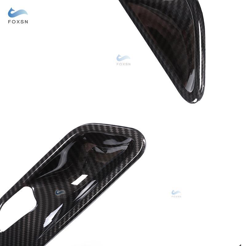 For BMW 3 4 Series F30 F32 2013 2014 2015 2016 2017 2018 Carbon Fiber Texture / Sliver Car Interior Door Handle Bowl Cover Trim