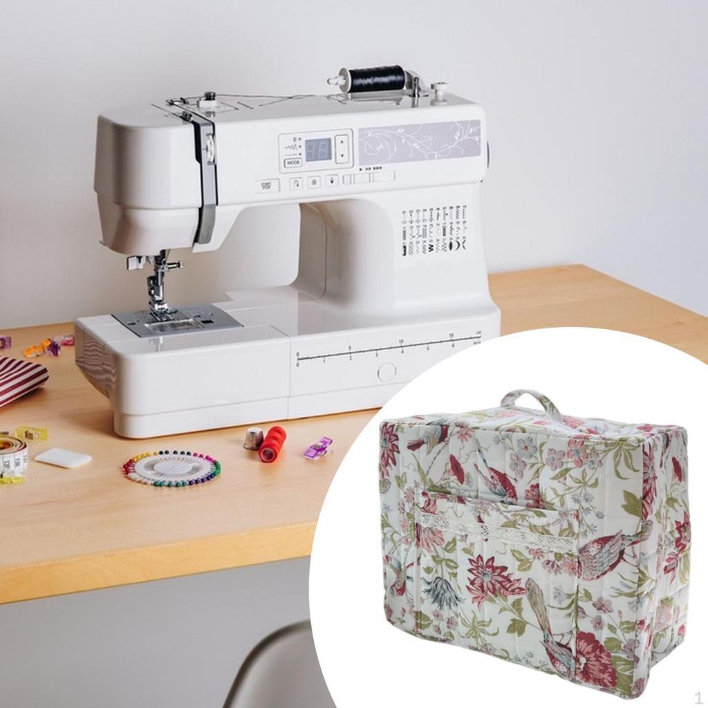 Copertura Floreale per Macchina da Cucire Trapuntata Antipolvere, Boho, Decorativa, Organizer per Materiali da Cucito per la Stanza dell'Artigianato