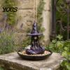 Witch Shaped Bird Feeder Meditating Feeder, Outdoor Hanging Waterproof Resin for Garden Decoration Spooky