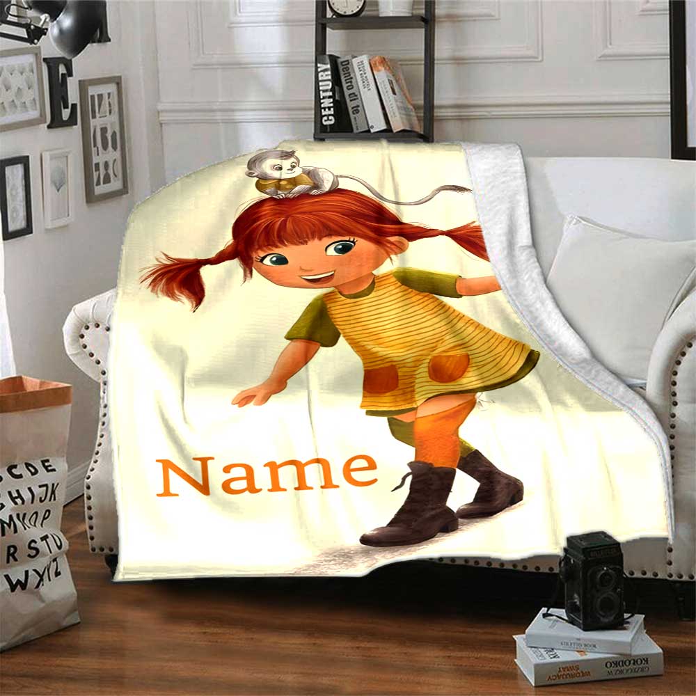 Pipi Personalized Name Blanket Multi-purpose Personalized Blanket Ultra-Soft Suitable for Office Chair Livingroom Picnics Chair for All Occasions