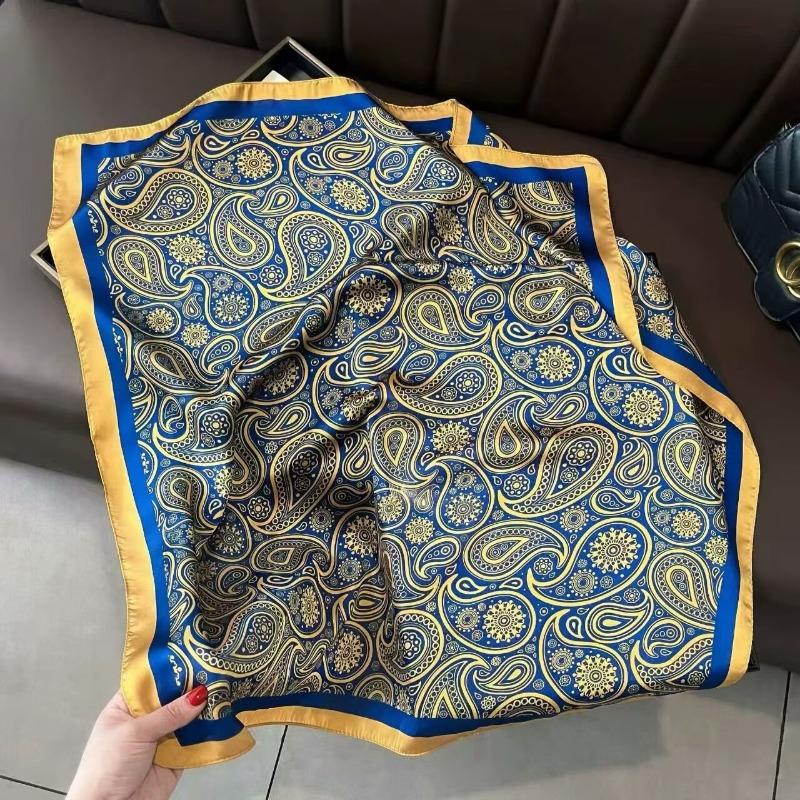 70 silk scarf square scarf high sense fashion versatile professional simulation silk small scarf versatile printed women's silk scarf