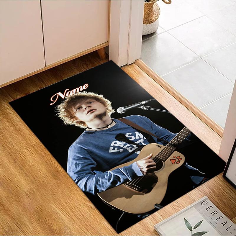 Tappeto Musicale Personalizzato Ed Sheeran Tappeto da Gioco, Tappetino per Camera da Letto Soggiorno Ingresso Tappeto, Idea Arredamento Casa Regalo per Natale Compleanno