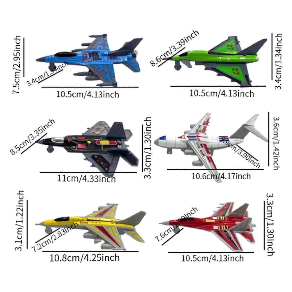 6Pcs Alloy Metal Aircraft Models Models Airplane for Collections Kids Adults