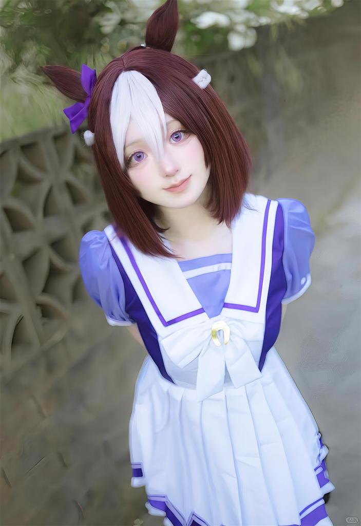 Uma Musume Tresen Short Sleeve Cosplay Cinderella Cosplay Suitable for All Gym Universal Costume Short Size [NOKIJP] Cosplay, Academy, Costume, Gray,