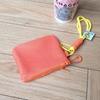 Candy Color Mini Coin Purse Large Capacity Visible Makeup Pouch Mesh Storage Bag  Headphone Bag