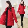 Women's Winter Slim-Fit Cotton Jacket - Medium-Length, Stylish, Warm, and Padded Outerwear for Middle-Aged and Elderly