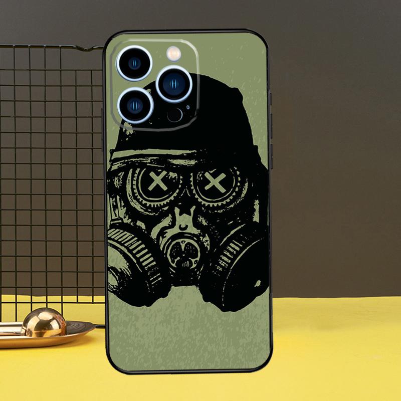 Gas Mask Phone Case For iPhone 13 12 14 11 16 15 Pro Max Plus Mini 7 8 X XR XS Max Cover
