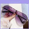 Geometric Metal Sunglasses With Uv400 Protection For Fashionable Outings And Parties