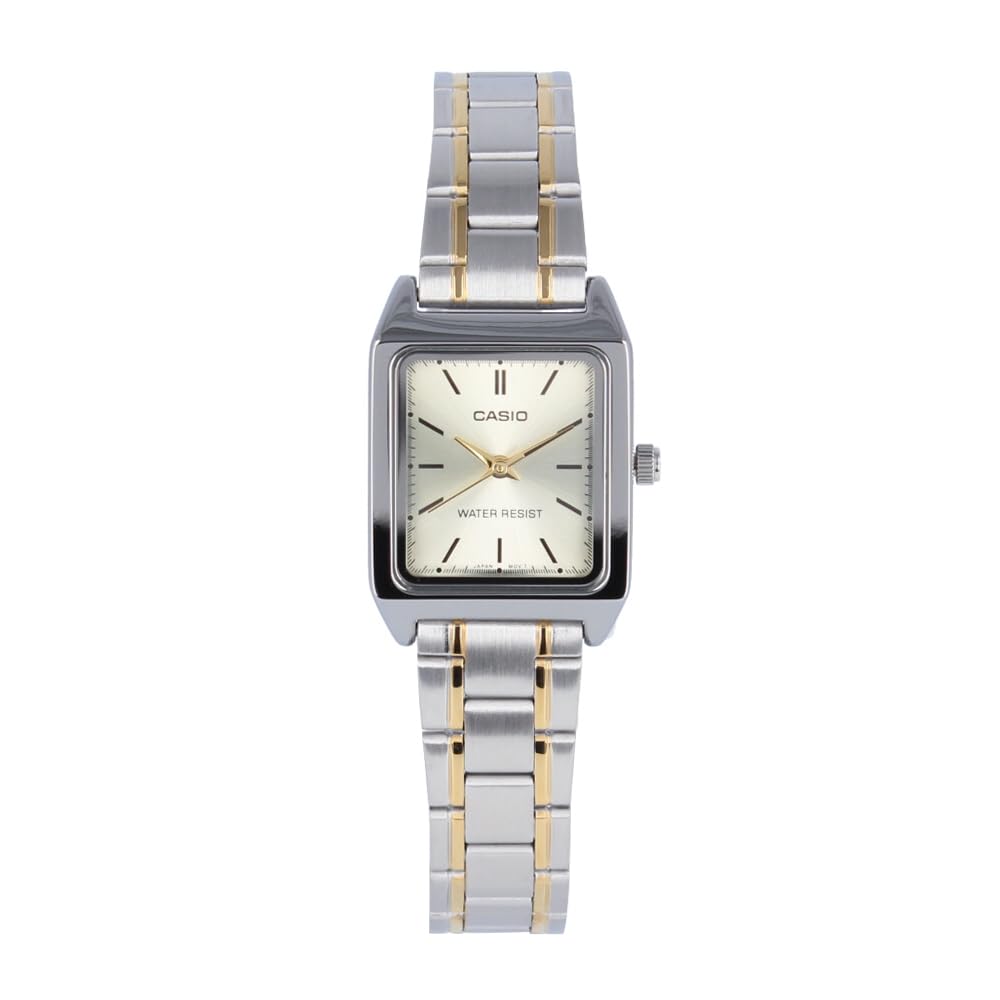 CASIO LTP-V007SG-9E women's quartz watch, brass, stainless steel, metal, silver, gold