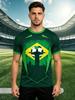 Neue brasilianische Hemdenauswahl 2026 Brasilien Trikot T-Shirt für Herren Outdoor-Sport Kurzarm-T-Shirts Rundhals-Oberteile Sommer