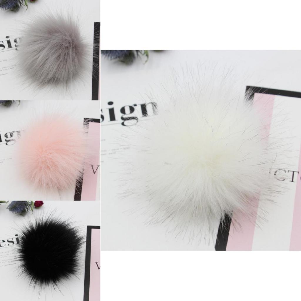 Soft And Fluffy Diy Faux Raccoon Fur Pom Poms For Stylish Beanie Hats Accessories