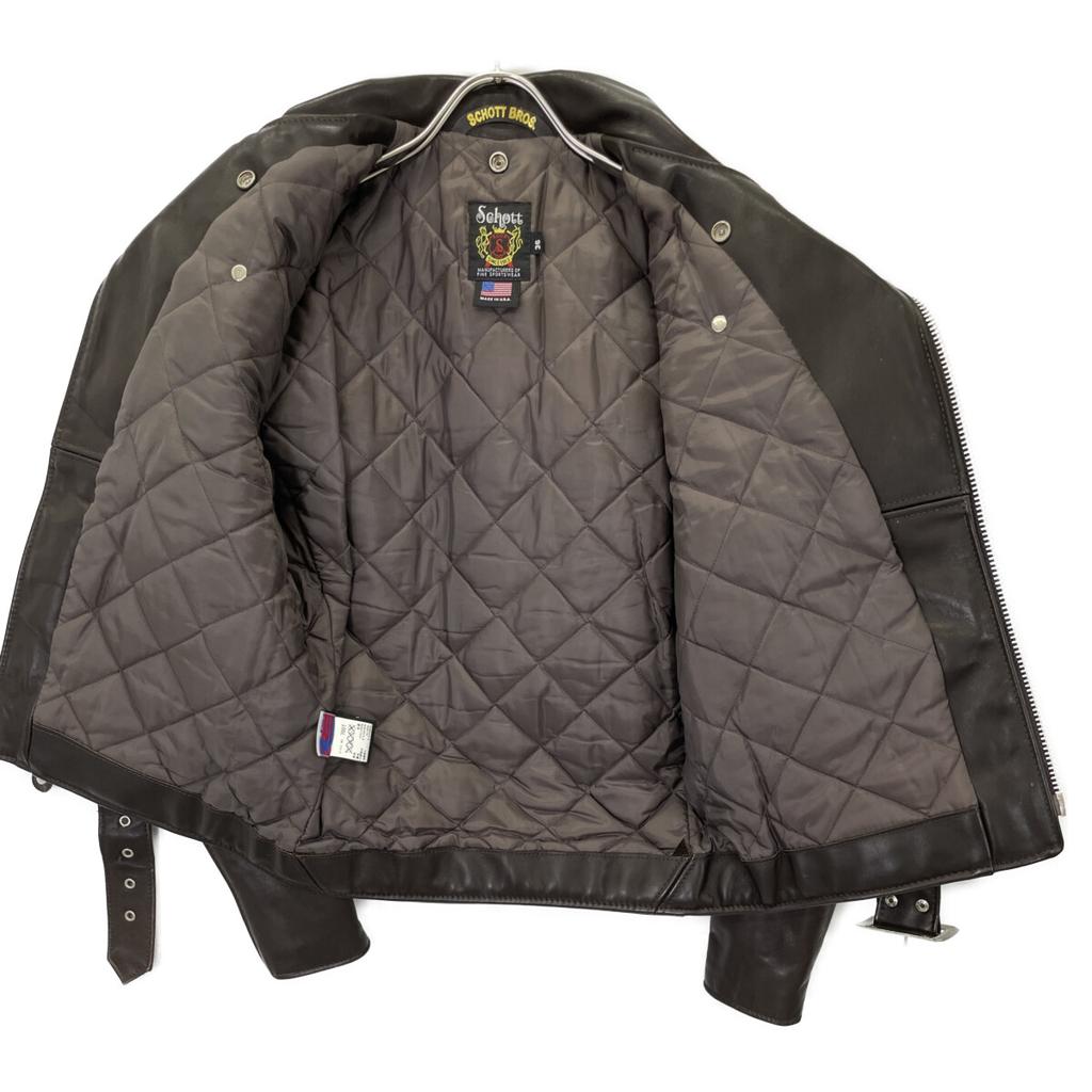 SCHOTT 7007 613US Brown One Star Double Rider Jacket Jacket 36 BrownUsed
