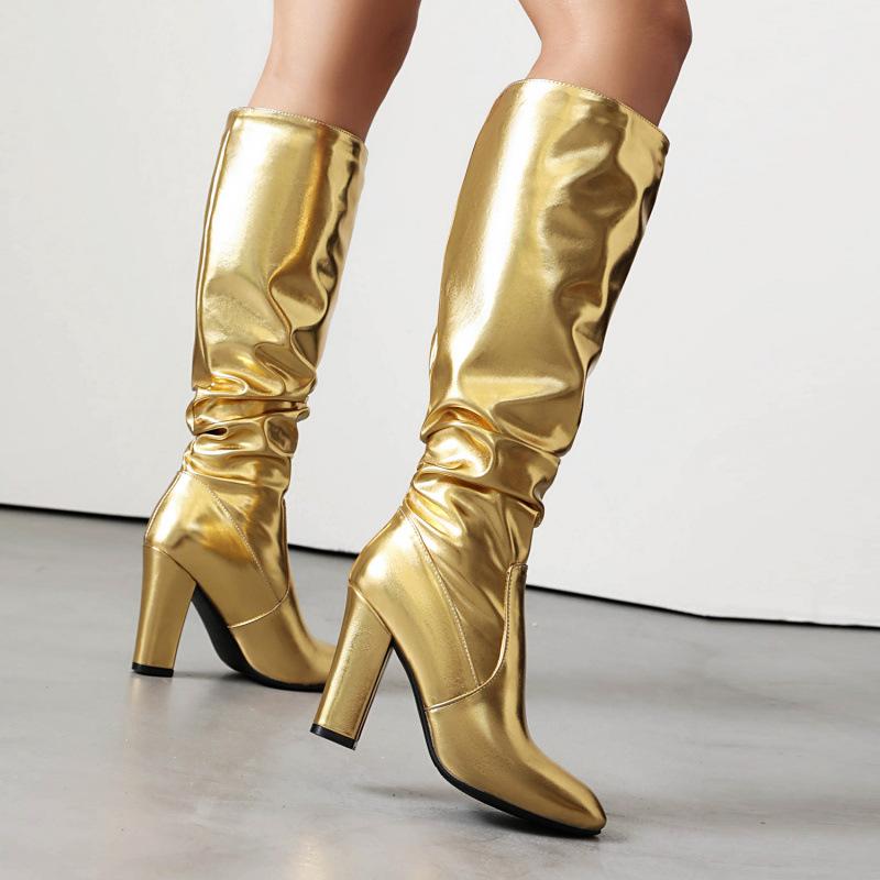 New women's Martin boots European and American nightclubs foreign trade large size boots autumn and winter women's super high heels high boo