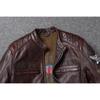 Giacca in pelle da uomo vintage di Stones, taglia cinese, rosso-marrone, primo strato, in vera pelle di mucca, giacche da motociclista, abbigliamento da uomo