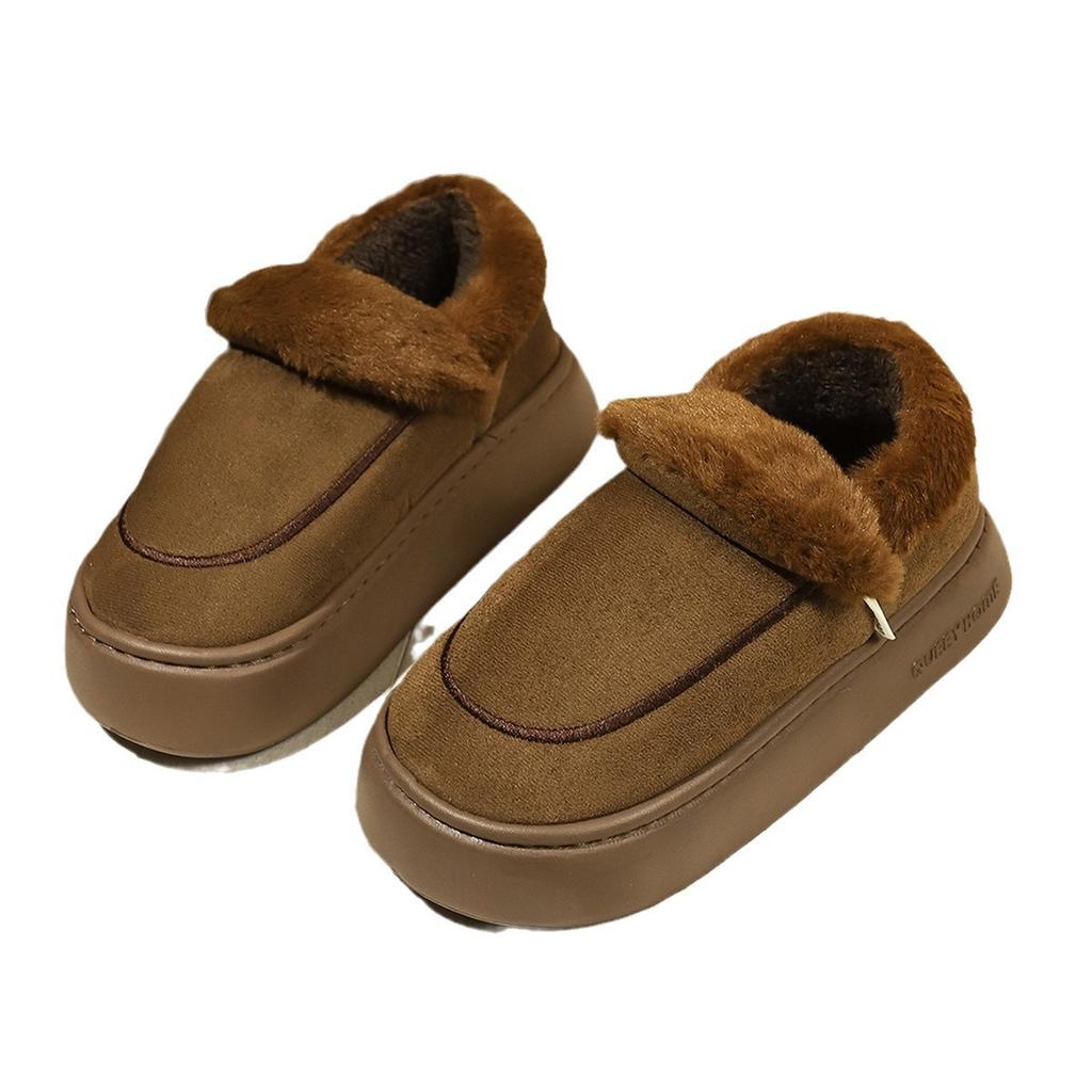 Snow Boots Women's New Winter Non-slip Velvet Thickened Warm Home Wear Thick-soled Women's Cotton Shoes