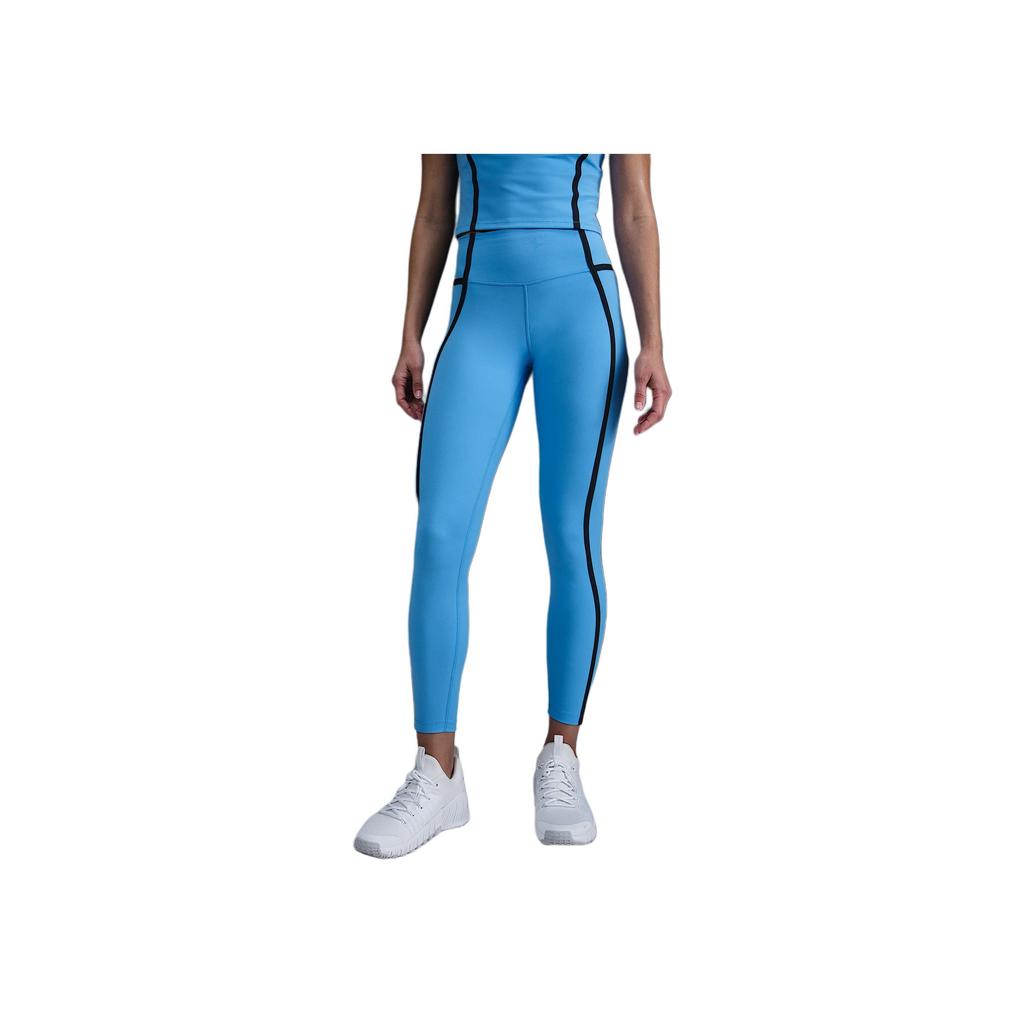 Nike Legginsy damskie z wysokim stanem, dopasowane, z elastycznym pasem, długość 9/10, niebieskie HJ1137-412